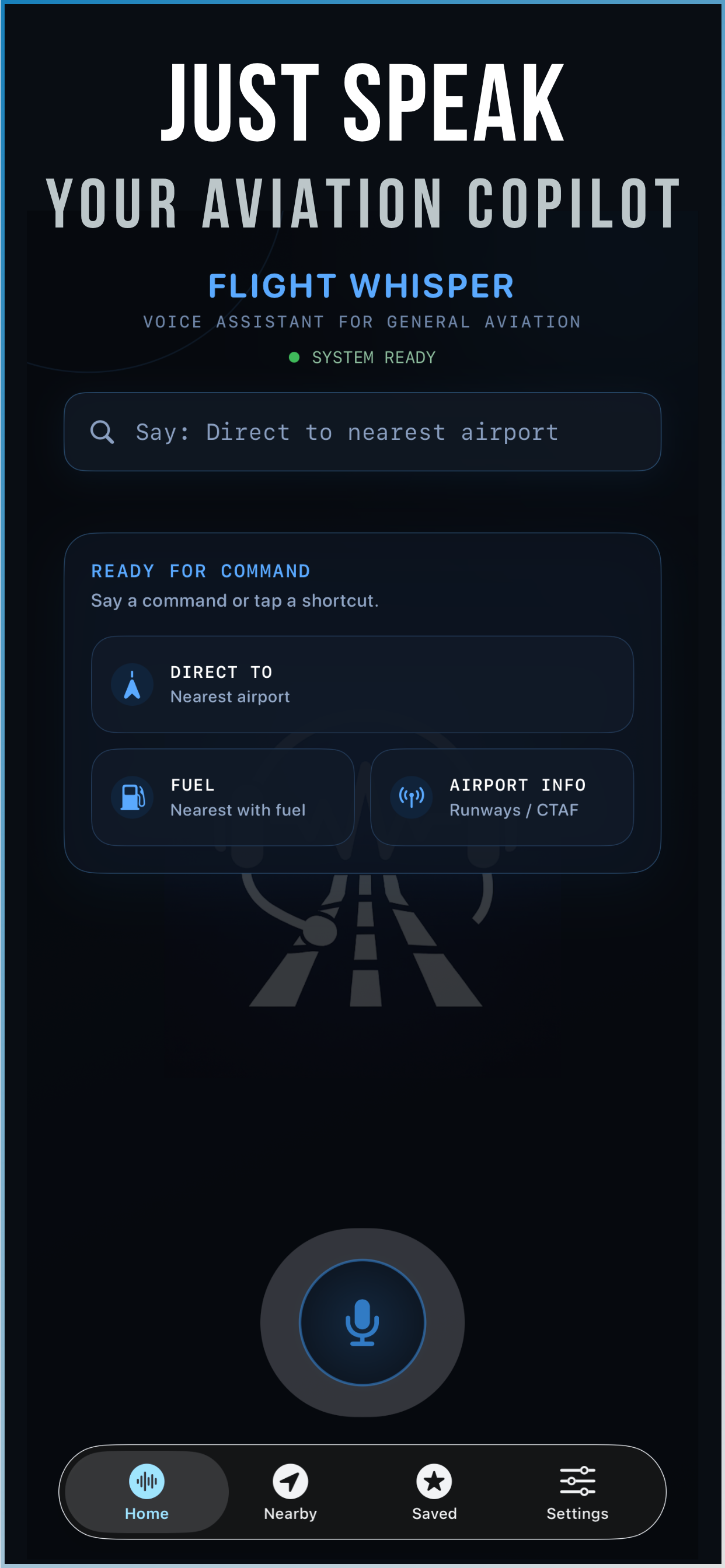 Flight Whisper app screenshot